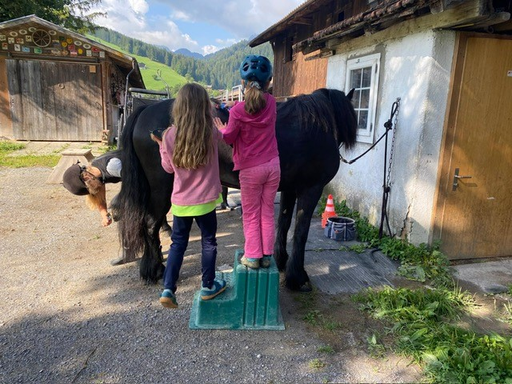 Reiten auf dem Fellpony